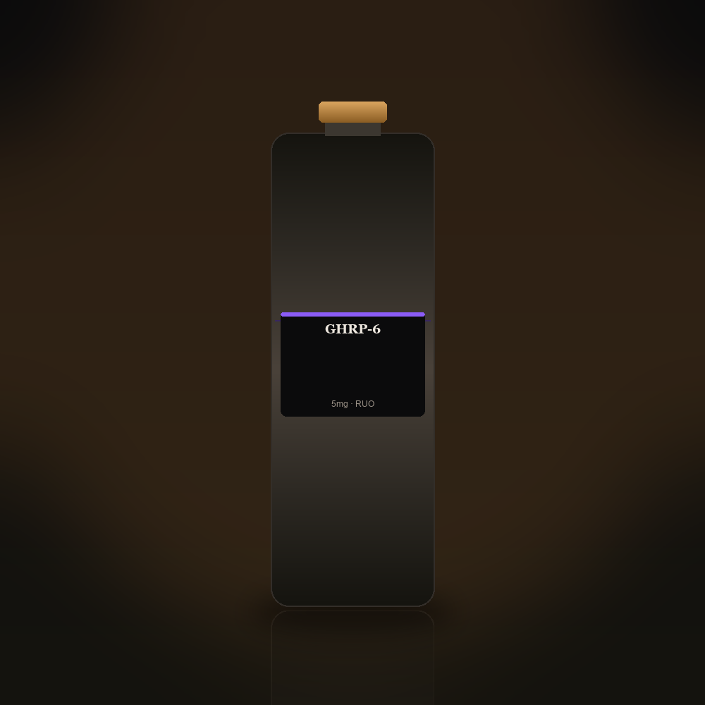GHRP-6 research peptide vial