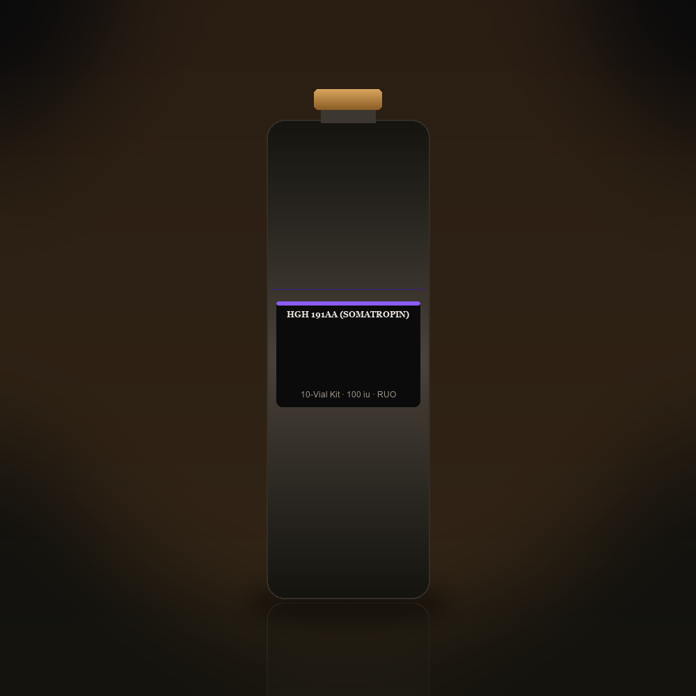 HGH 191AA (Somatropin) research peptide vial