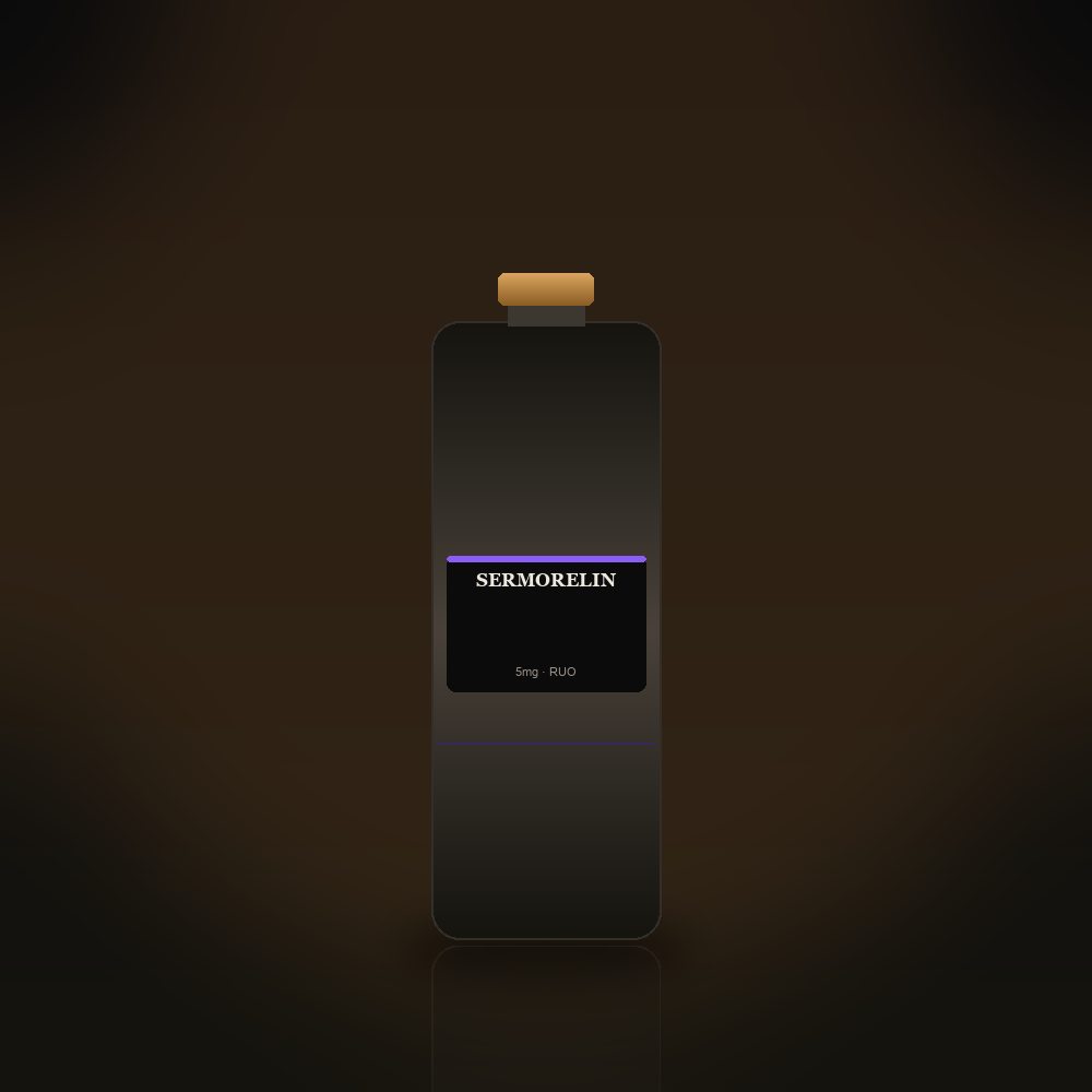 Sermorelin research peptide vial
